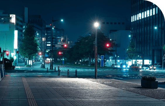 夜の駅前